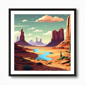 Desert Landscape 1 Art Print