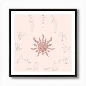 Sun Salutation Square Art Print