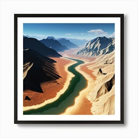 River In The Desert 1 Art Print