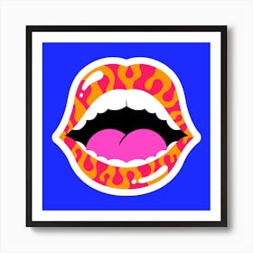 Read My Lips - Lava Lamp Red Art Print