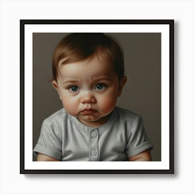 Baby Boy With Blue Eyes Art Print