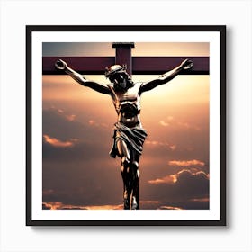 Jesus On The Cross Art Print