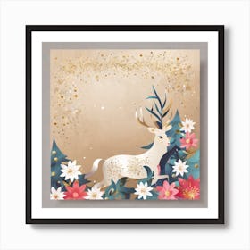 Deer In The Forest 243 Art Print