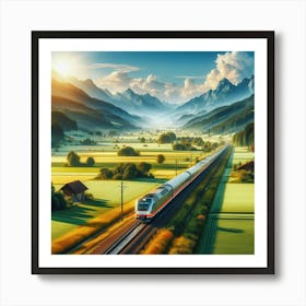 Train In The Countryside Art Print