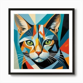 Geometric Cat 3 Art Print