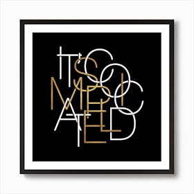 It Is Complicated Simple Black And Gold Art Print