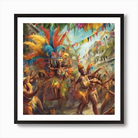 Carnival Dancers Art Print