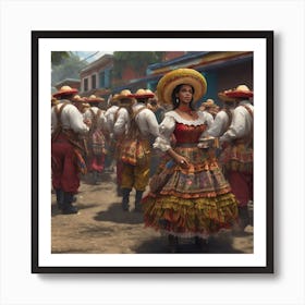 Mexican Dancers 5 Art Print