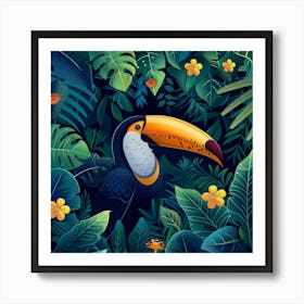 Toucan In The Jungle 8 Art Print