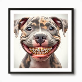 Dog With Gold Teeth 2 Art Print