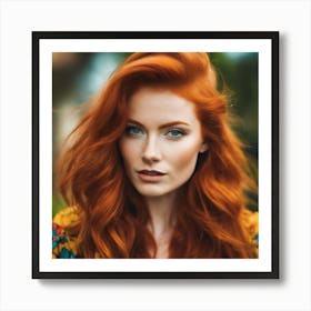 Red Haired Woman Art Print