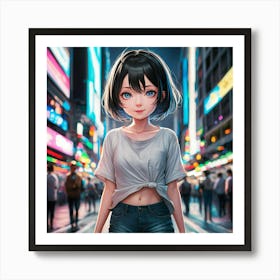 Anime Girl 4 Art Print