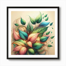 Colorful Leaves 1 Art Print