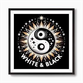 White & Black 2 Art Print