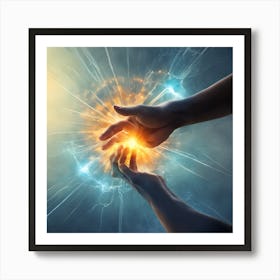 0 One Hand Touches The Other, And Energy Spreads Eve Esrgan V1 X2plus (1) Art Print