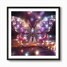 Butterfly With Sparkles Art Print