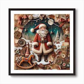 Santa Claus and Christmas 1 Art Print