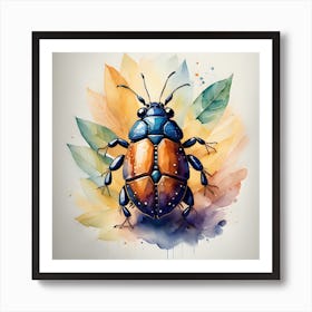 Beetle Illustration Art Print