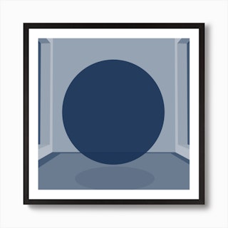 The Blue Circle Square Art Print