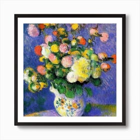 Bouquet series: Flowers In A Vase Art Print