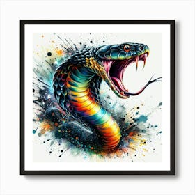 Colorful Cobra Art Print