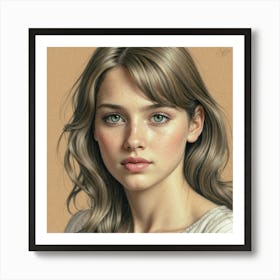 Portrait Of A Young Woman 7 Art Print