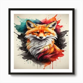 Fox Painting Art Print