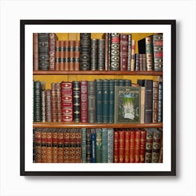 Bookshelves Books Library Bookshelf Bookshop Art Print