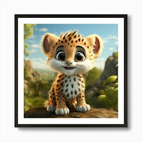 Cheetah Cub 10 Art Print