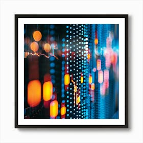 Blurred Lights In The Sky Art Print