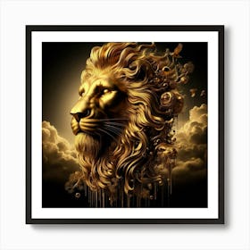 Golden Lion 7 Art Print