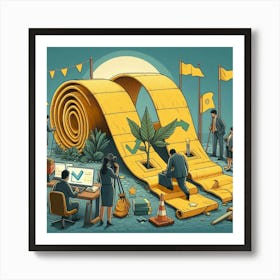 Illustration Of A Business Art Print