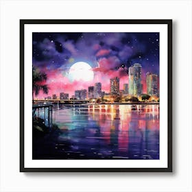 Miami Cityscape Art Print