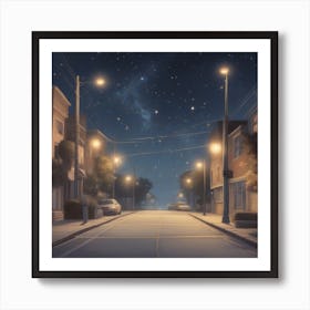 Street At Night Art Print