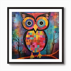 Colorful Owl 1 Art Print