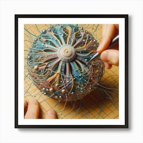 Wire Sculpture Art Print