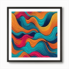 Abstract Wavy Pattern 7 Art Print