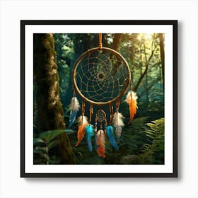 Dream Catcher In The Forest Art Print