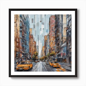 New York City Taxis Art Print