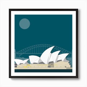 Sydney Opera House Blue Art Print