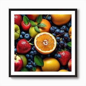 Bunch Of Fruit Art Print