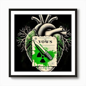 "Vows:Radioactive" Neon Hearts Collection [Risky Sigma] Art Print