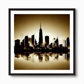 New York City Skyline 53 Art Print