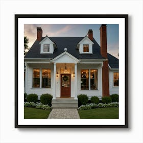 Home At Dusk Art Print