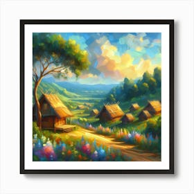 Of A Village Art Print