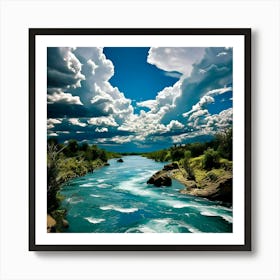 River And Clouds Poster