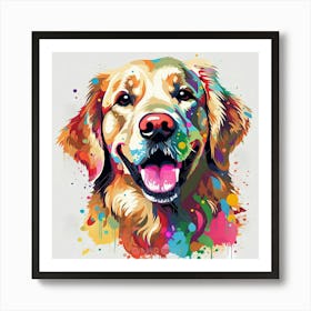 Golden Retriever Painting 5 Art Print