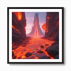 Lava Landscape 6 Art Print