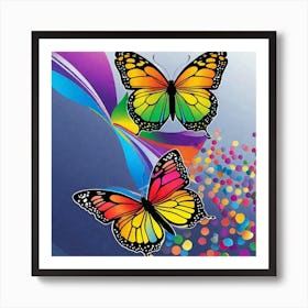 Colorful Butterflies 72 Art Print