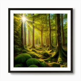 Mossy Forest Art Print